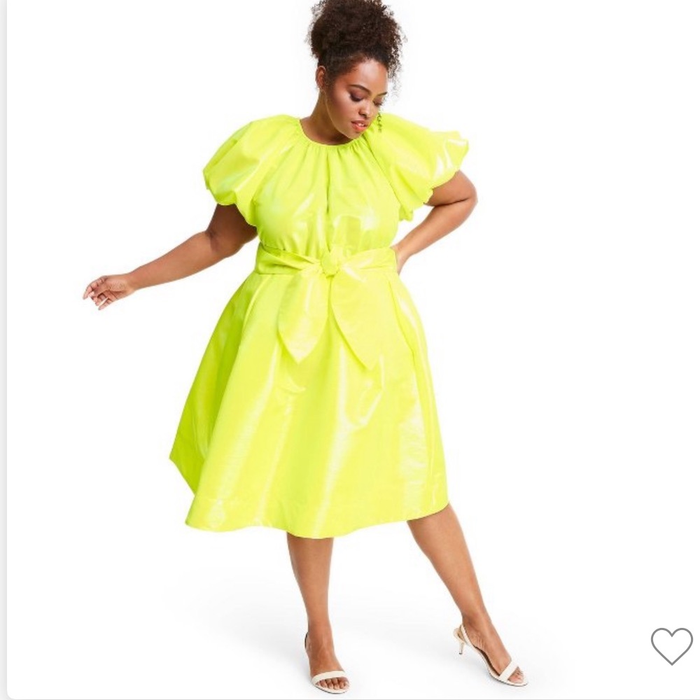 NWT Christopher John Rogers Puff Sleeve Dress - Picture 3 of 8